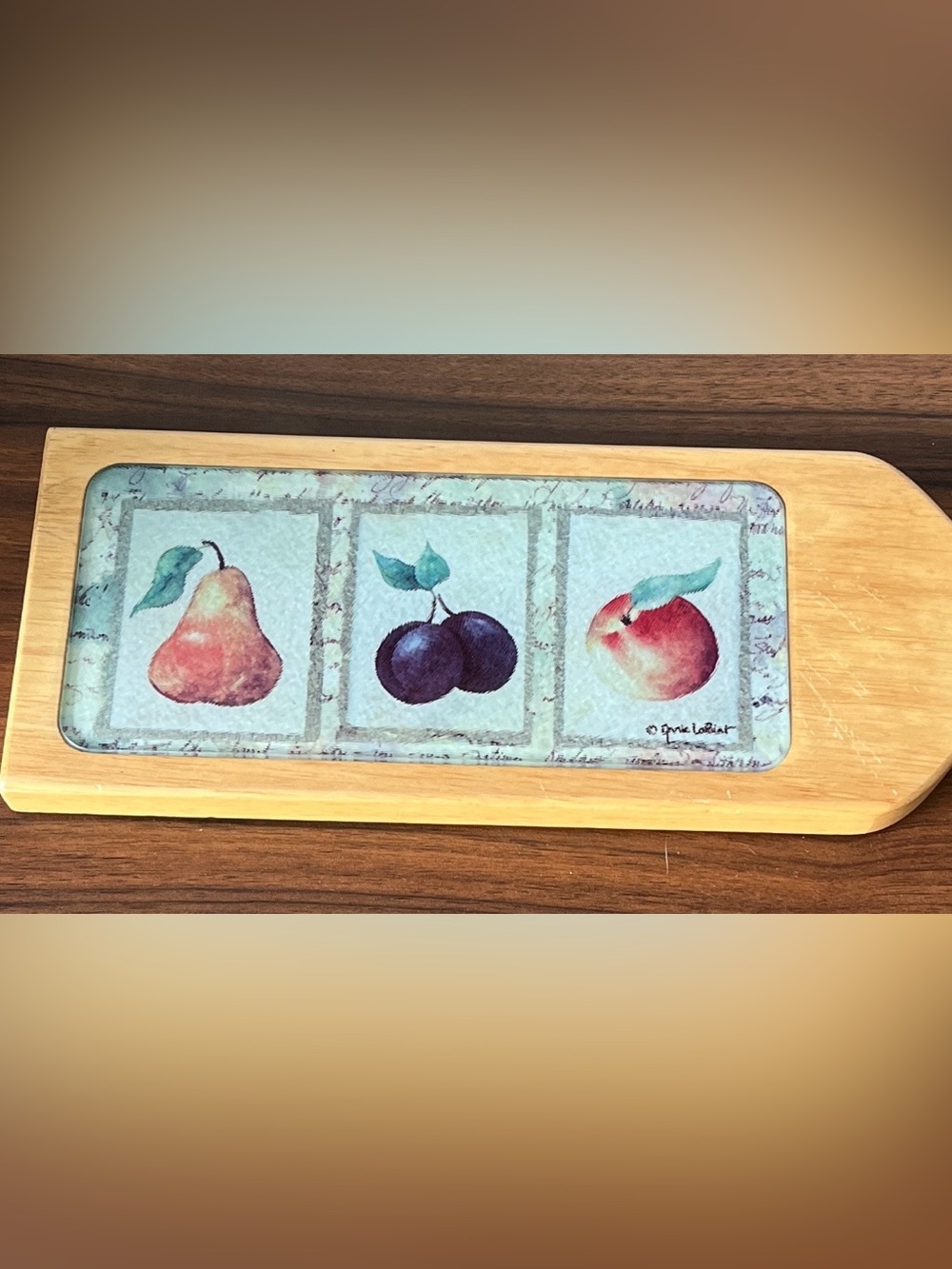 Wooden Fruit-Panel Serving Paddle - Natural - Picture 2 of 3